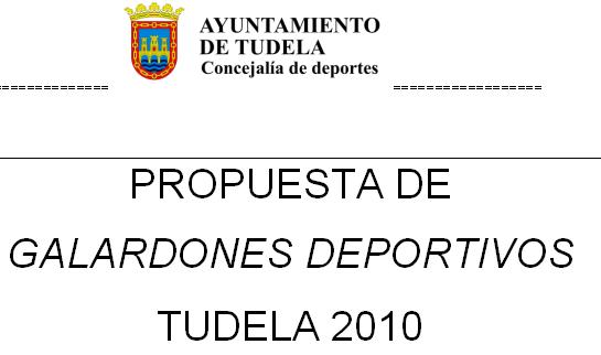 Propuesta de Galardones Deportivos de Tudela